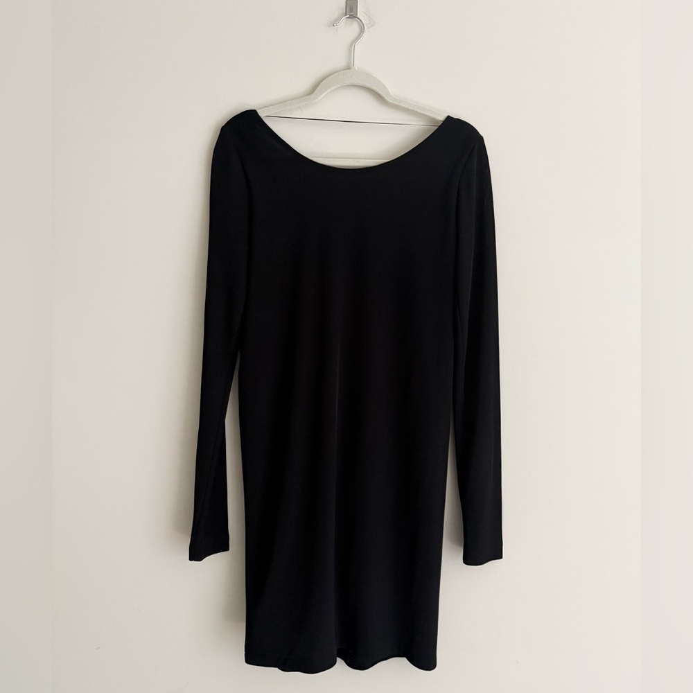 Zara Trafaluc Open Back Black Dress Sheer Size L